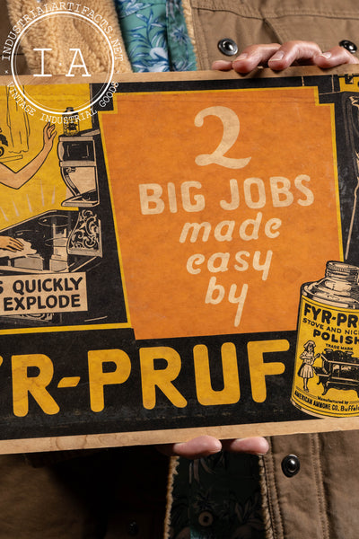 Vintage Fyr-Pruf Stove Polish Cardstock Ad