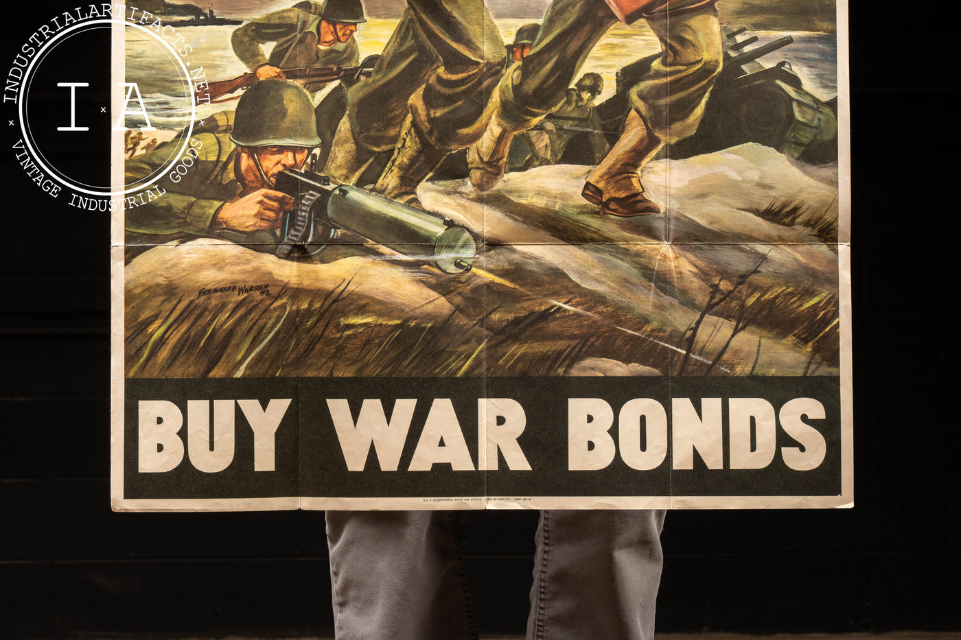 Vintage WWII-Era War Bonds Propaganda Poster