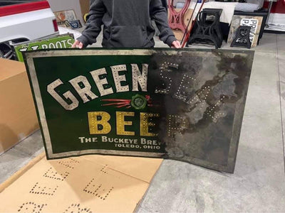 Rare Pre-Prohibition Green Seal Beer Lighted Tin Sign