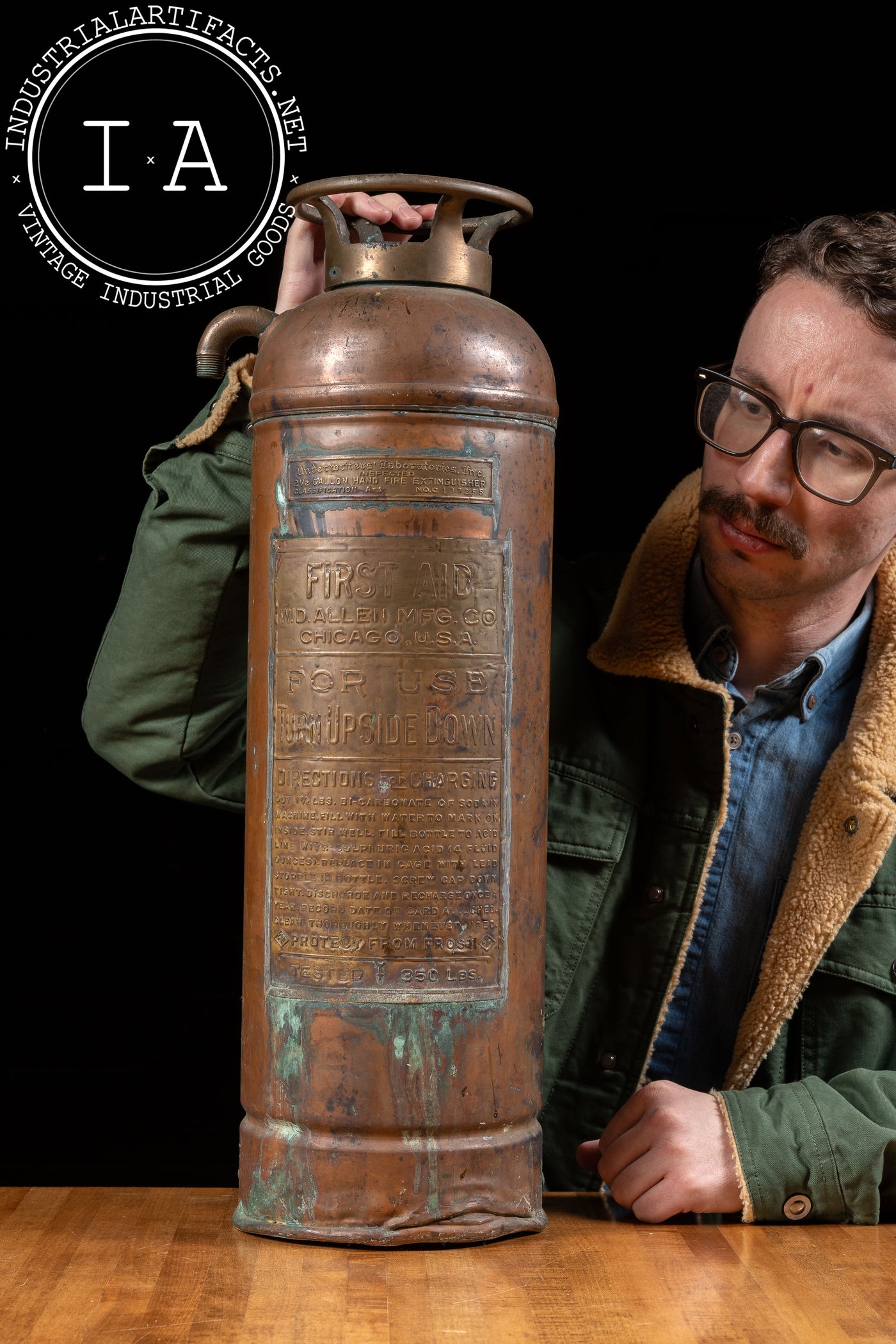 Antique Copper Fire Extinguisher