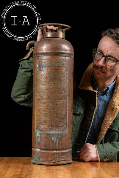 Antique Copper Fire Extinguisher