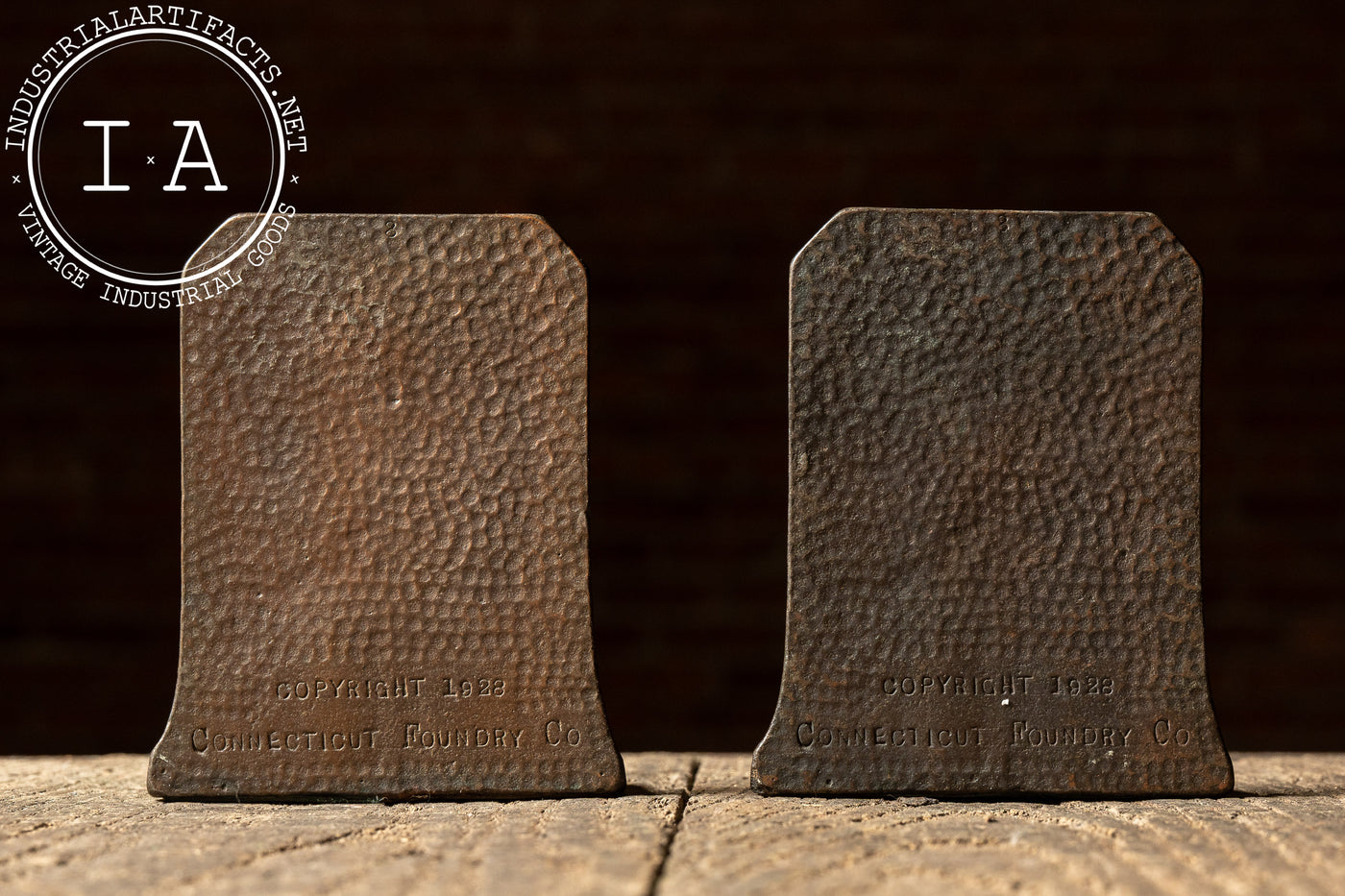 Antique Golf-Themed "Profanity" Bookends by Connecticut Foundry Co.
