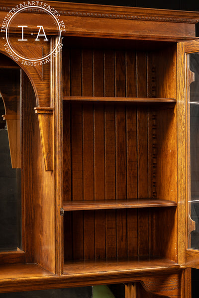 Antique Farmhouse Oak Hutch