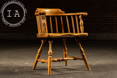 Vintage Maple Barrel Back Armchair