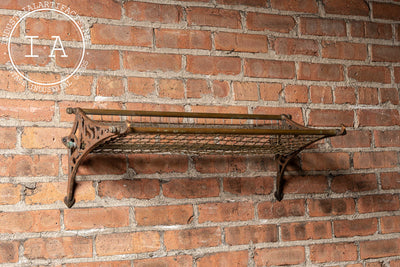 Antique Brass NSW (New South Wales) Railroad Traincar Luggage Rack