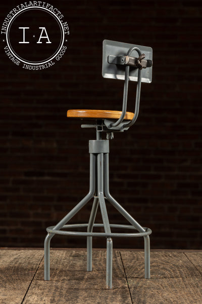 Mid-Century Industrial Salesman’s Sample Drafting Stool