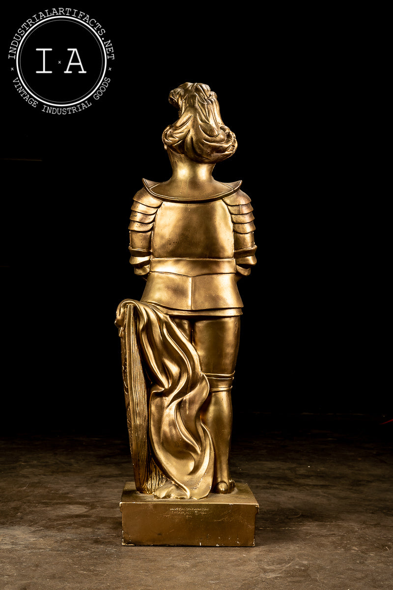 Vintage Golden Suit of Armor Statue