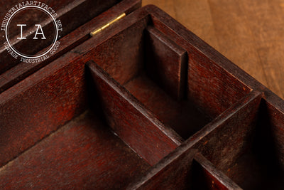 c. 1900 Mahogany National Cash Register Supplies Box