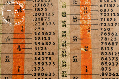 Vintage TOC Roller Bearing Advertising Conversion Chart