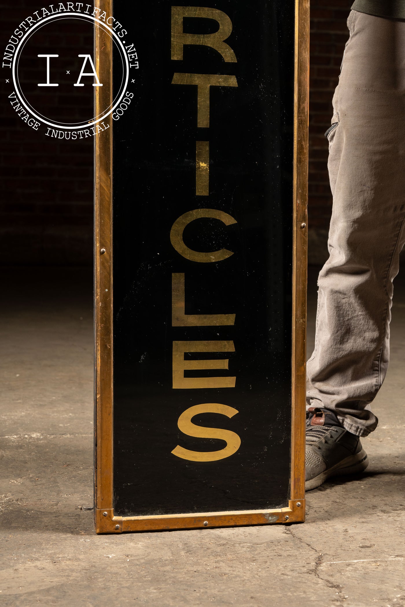 Early Gold Leaf Reverse On Glass Vogt's Ice Cream Sign