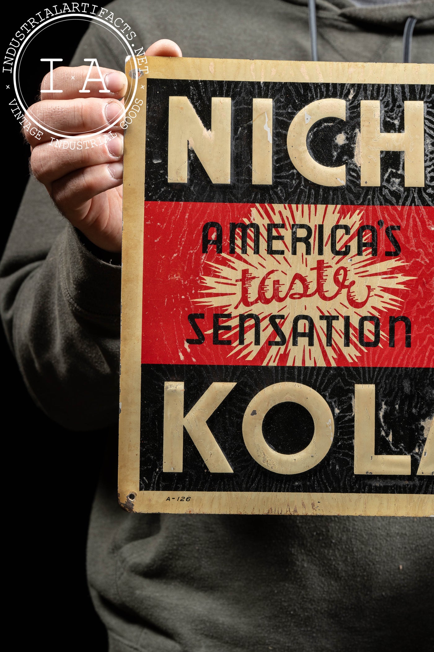 Vintage Nichol Cola Embossed SST Advertising Sign