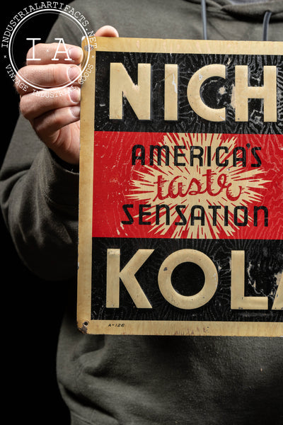 Vintage Nichol Cola Embossed SST Advertising Sign