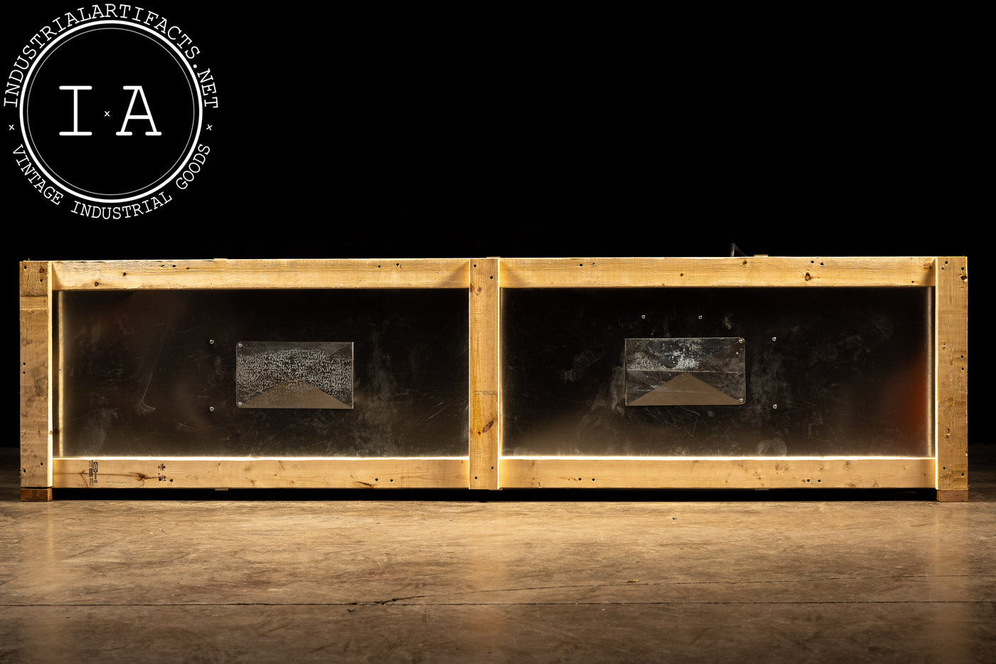 Vintage "Skating" Painted Tin Neon Sign