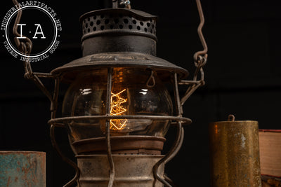 Antique Converted Kerosene Lantern