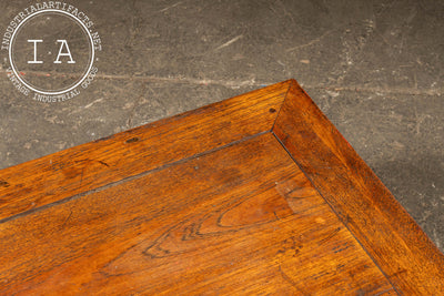 Early 20th Century Southeast Asian Wooden Coffee Table with Floral Accents