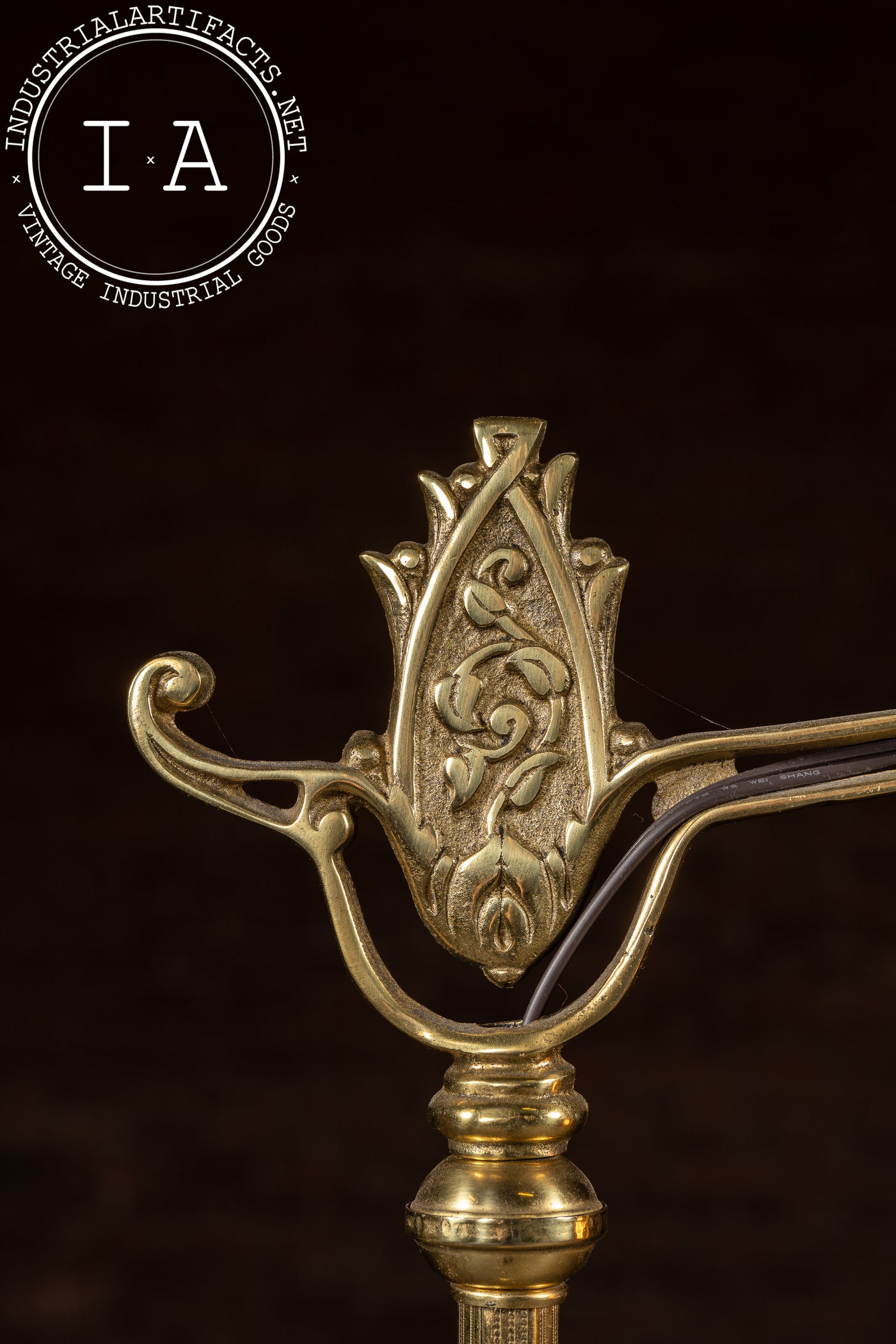 Antique Brass Bridge Arm Floor Lamp