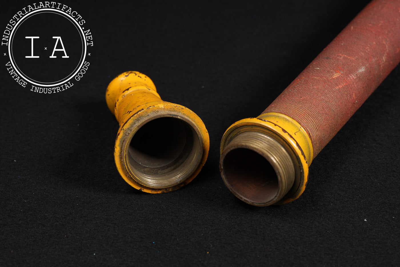 Antique Cast Iron Fire Hose Nozzle by Boston Woven Hose & Rubber Co.