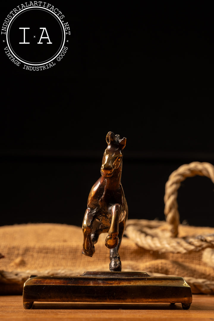 Antique Solid Brass Horse Ashtray – Industrial Artifacts