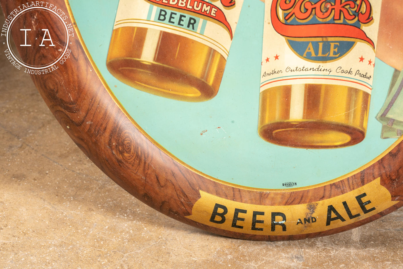 Early 20th Century Cooks Goldblume Beer And Ale Tin Sign