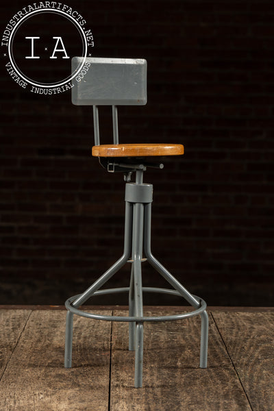 Mid-Century Industrial Salesman’s Sample Drafting Stool