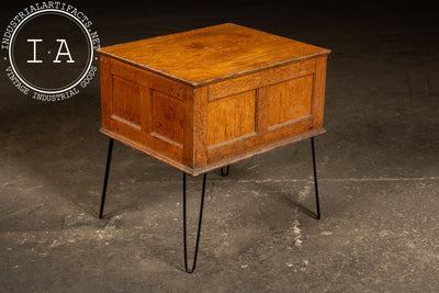 Vintage Quarter-Sawn Oak Six Drawer Cabinet on Hairpin Legs