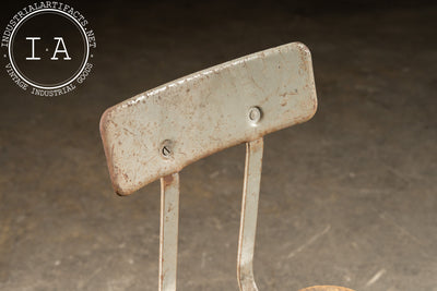 Vintage Industrial Steel Shop Stool