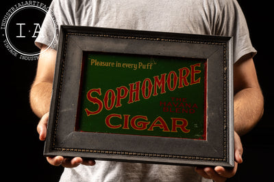 Early 20th Century Sophomore Cigars Framed ROG Sign