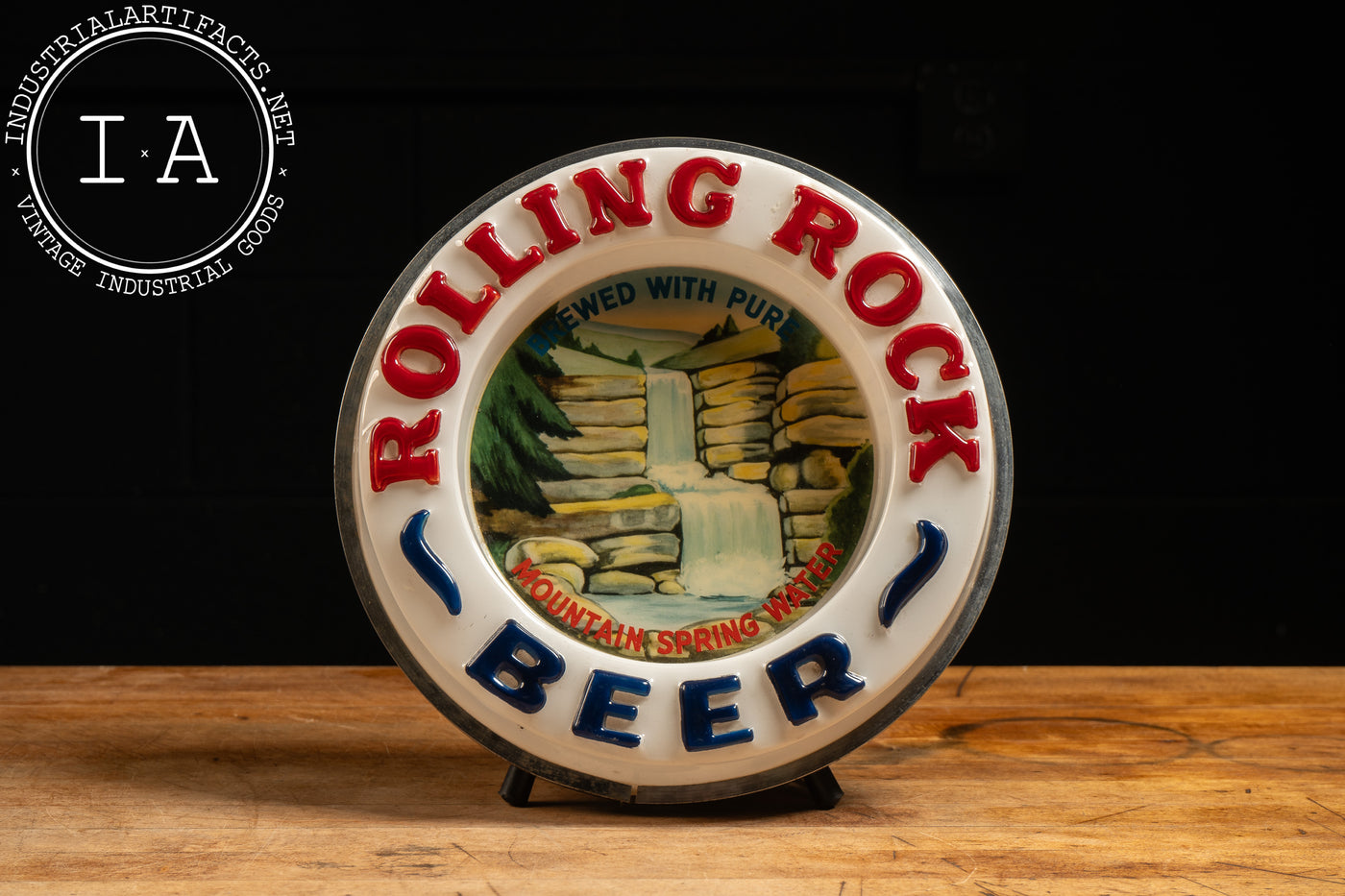 Vintage Rolling Rock Lighted Sign