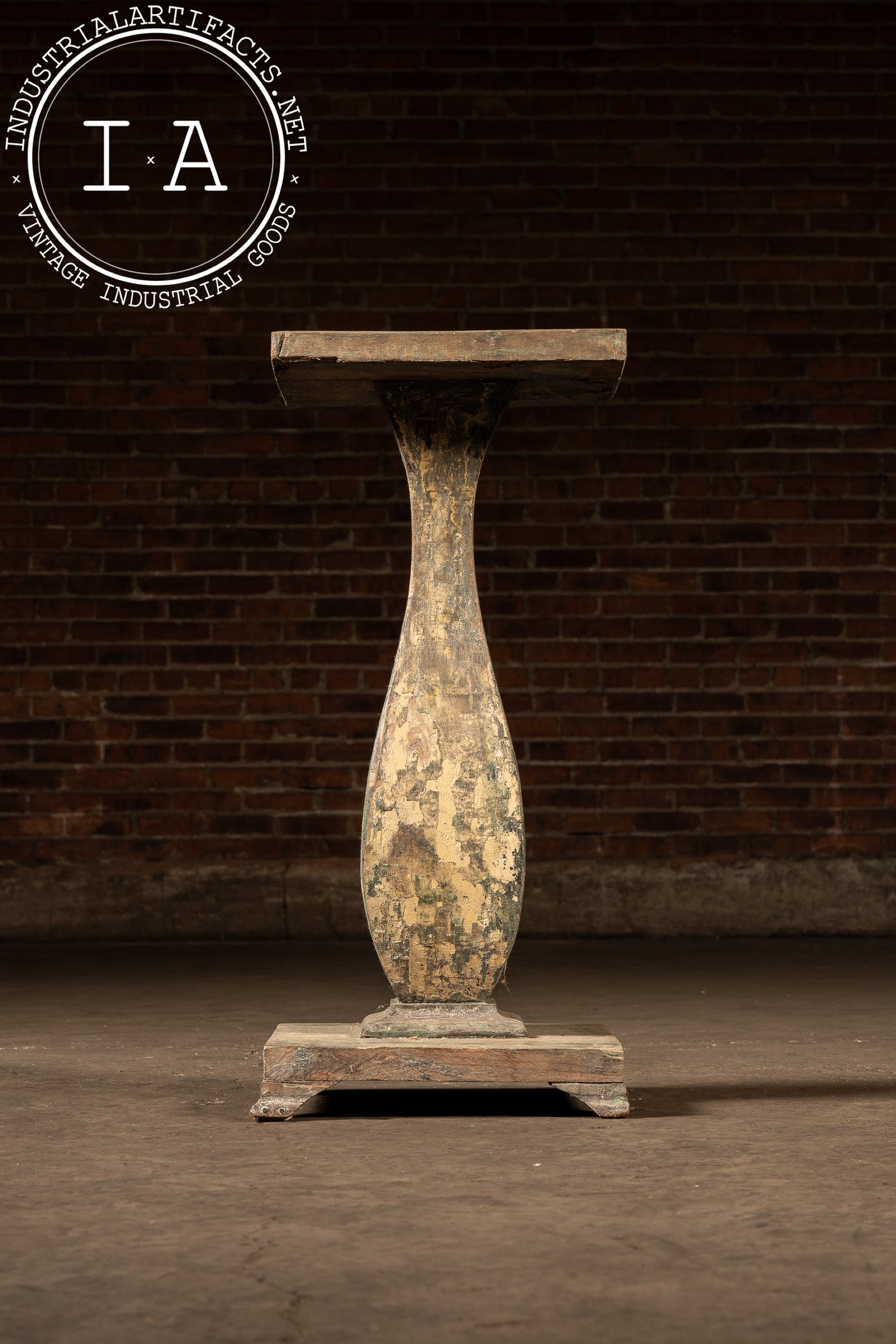 Early Rustic Wooden Sculptural Plant Stand