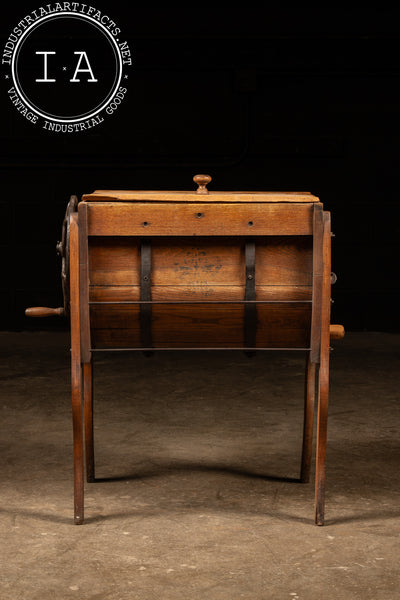 Late 19th Century Self-Standing Wooden Butter Churn