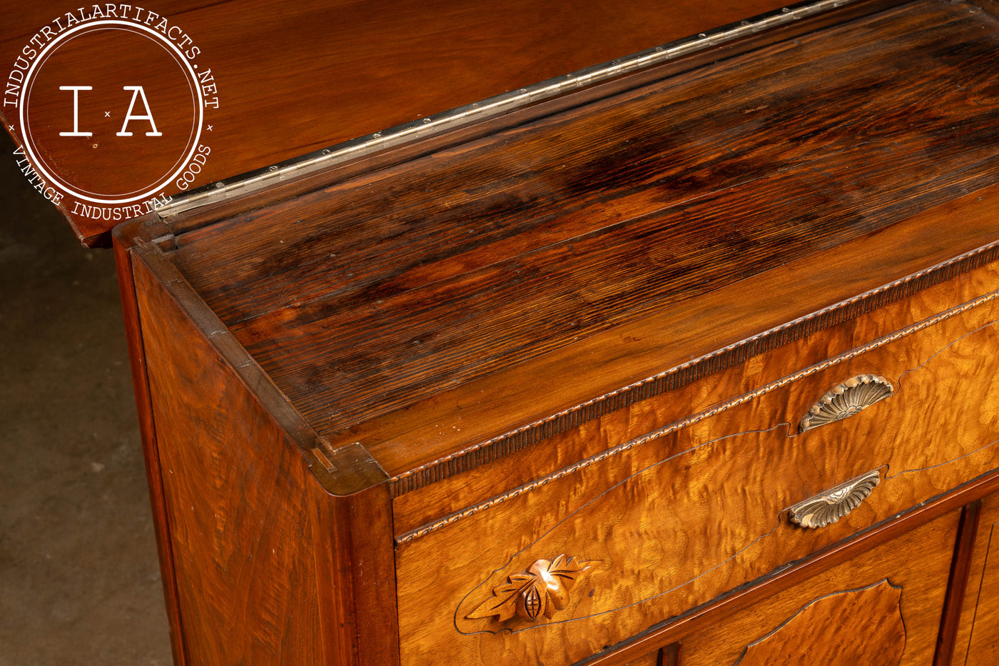 Antique Walnut Sideboard on Cabriole Legs