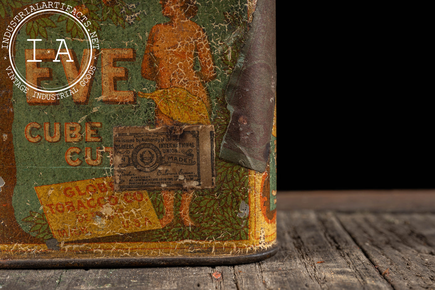 Eve Cube Cut Tin by Globe Tobacco Co.
