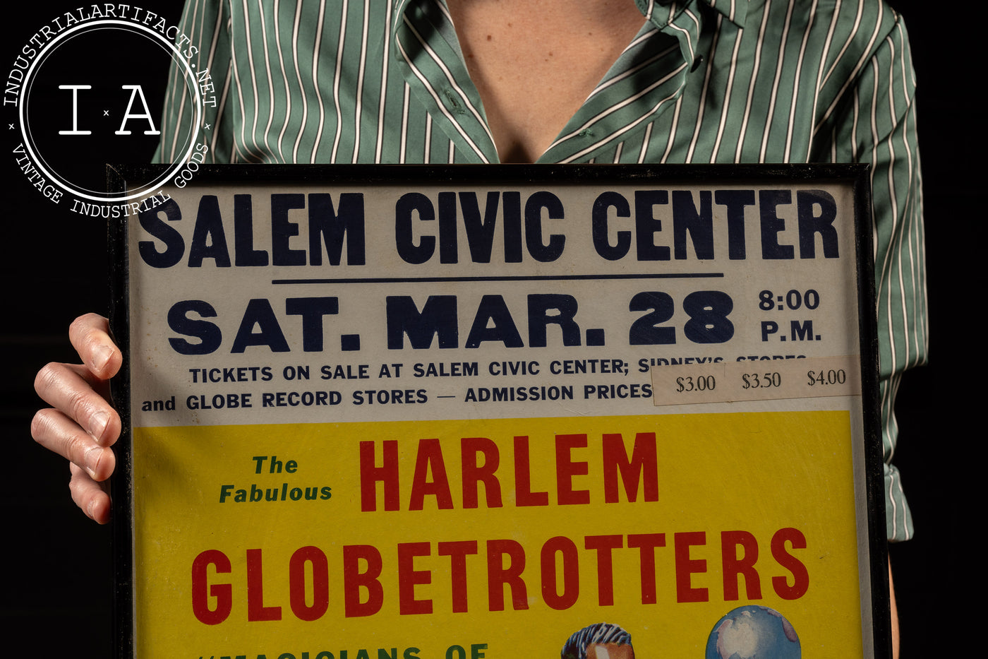 Vintage Harlem Globetrotters Litho Poster