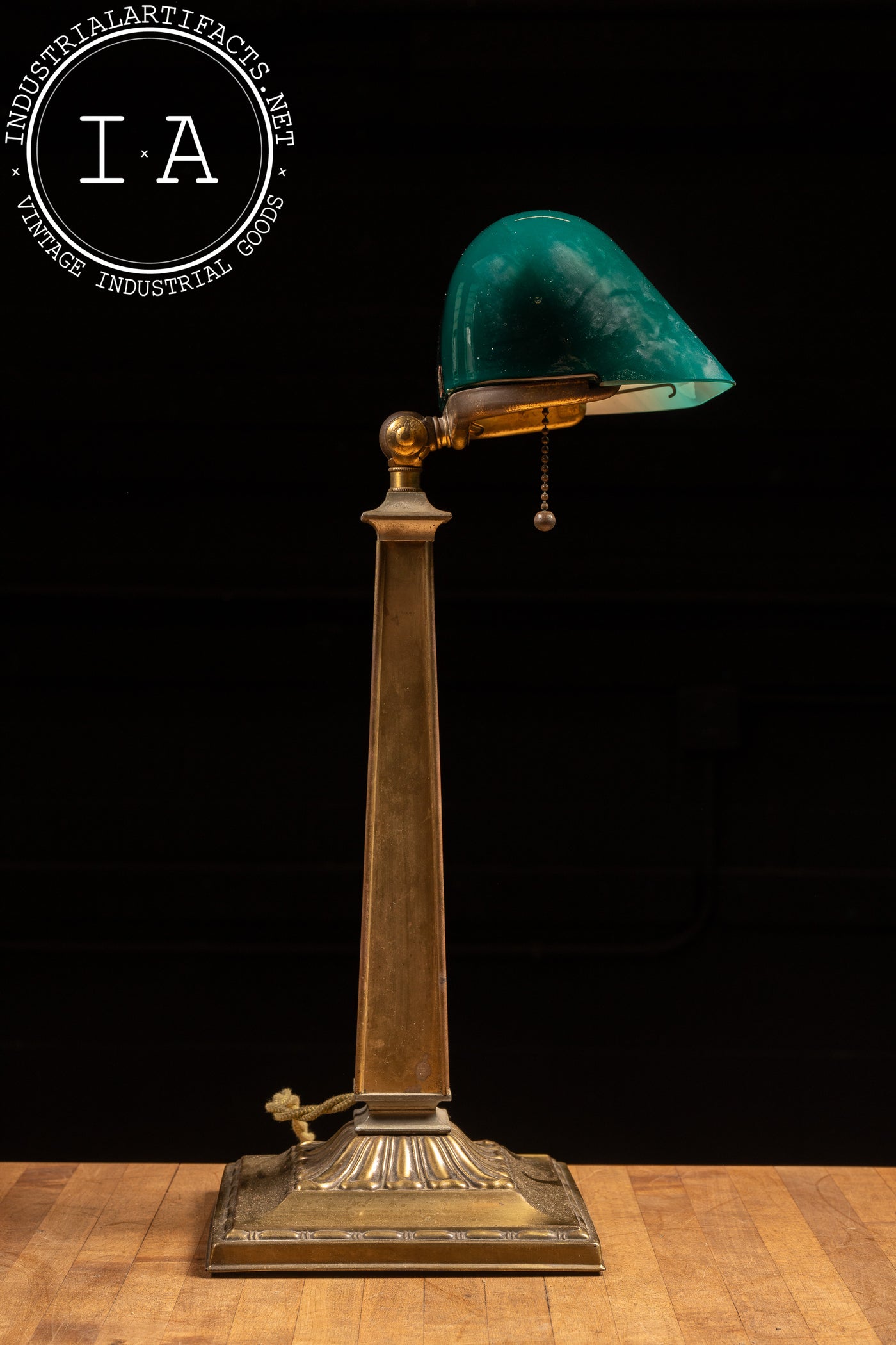 Early 20th Century Emeralite Banker's Lamp