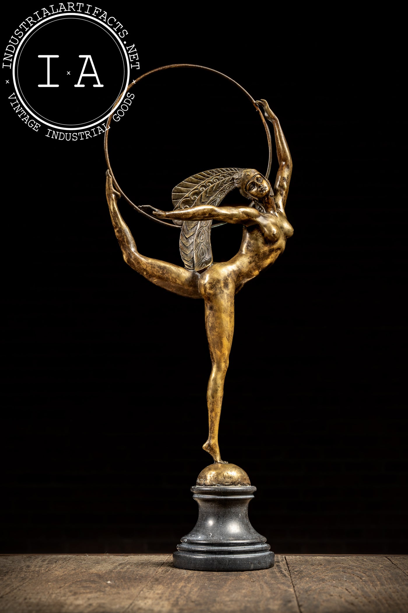 Hoop Dancer With Headress | J. P. Morante Bronze Sculpture, Signed