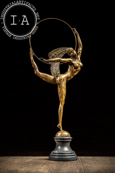 Hoop Dancer With Headress | J. P. Morante Bronze Sculpture, Signed