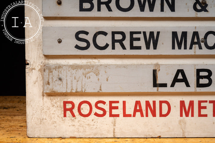Vintage Hand-Painted Roseland Products (Chicago) Help Wanted Sign