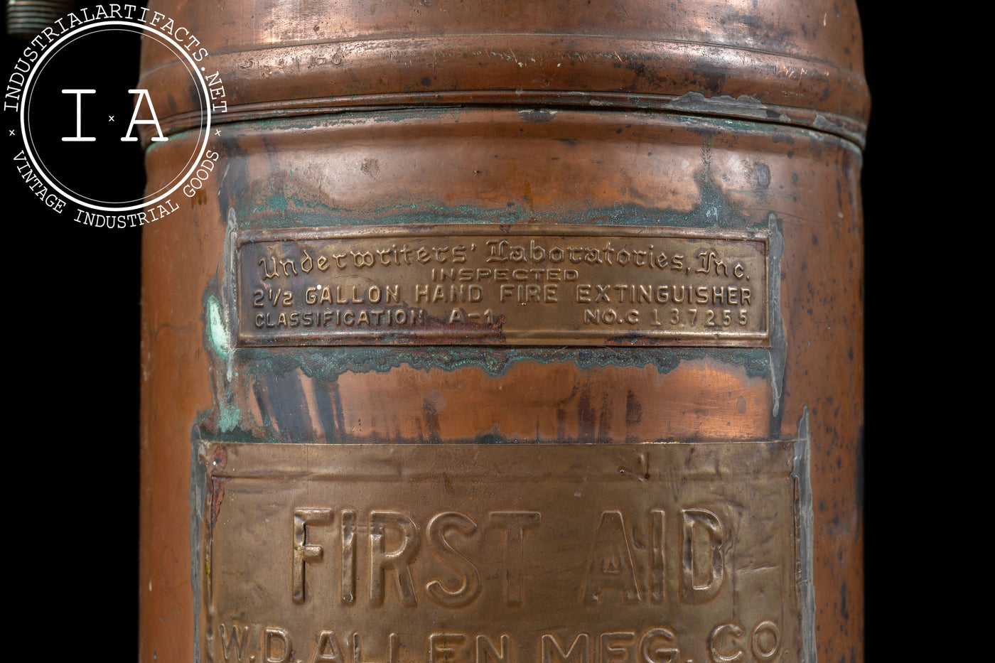 Antique Copper Fire Extinguisher