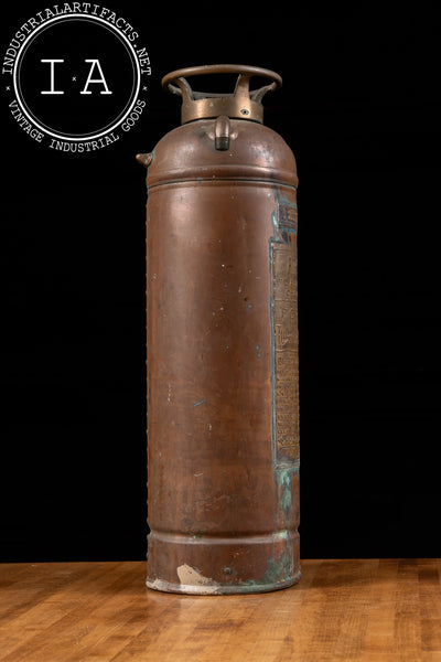 Antique Copper Fire Extinguisher
