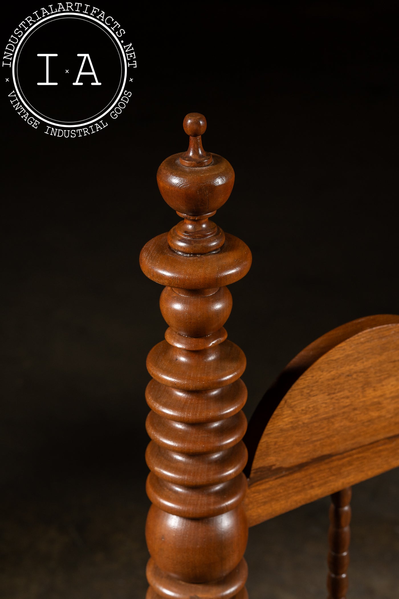 Late 19th Century Jenny Lind Style Spindle Bedframe