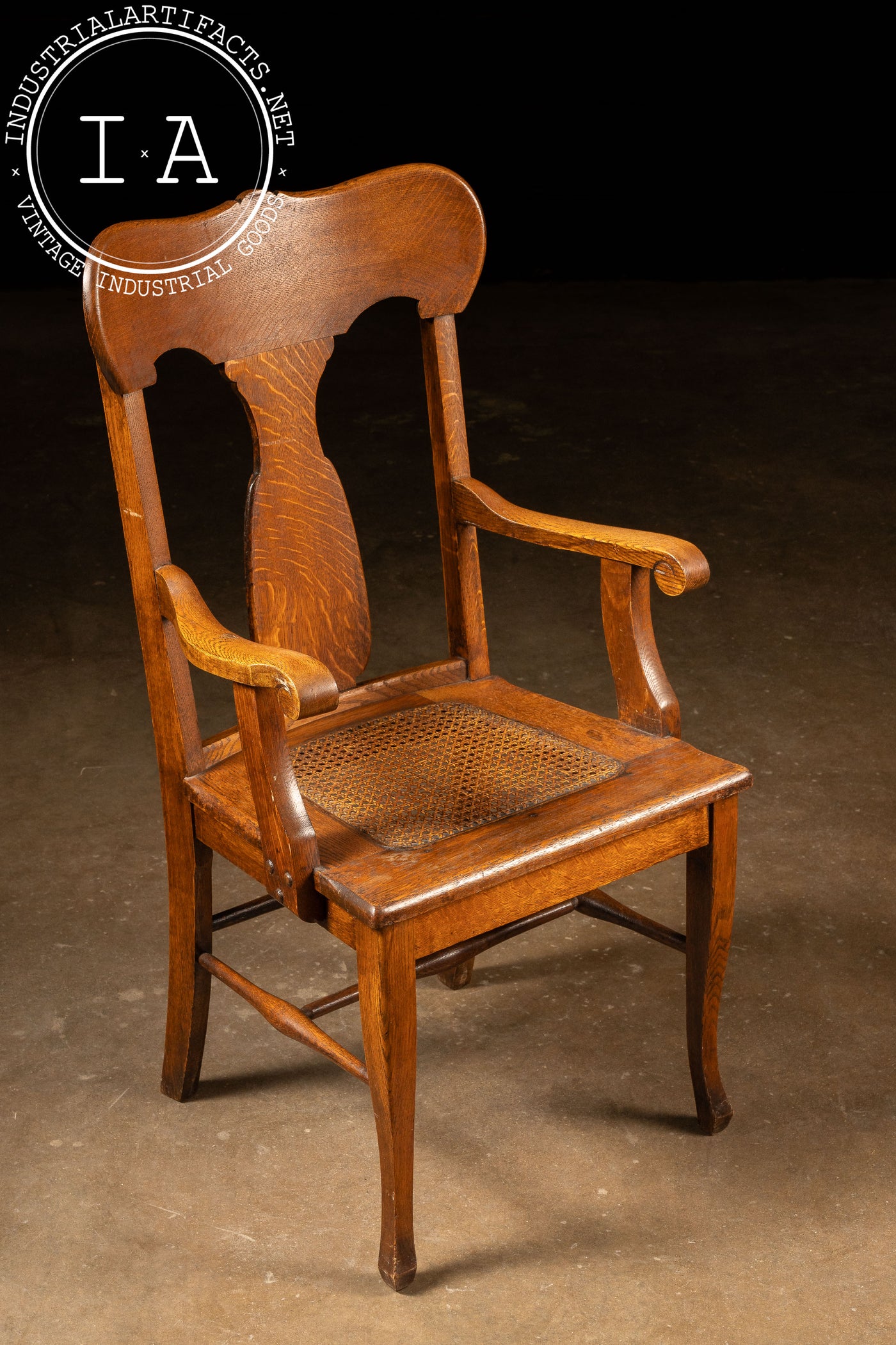 Antique Quarter-Sawn Oak Side Chair