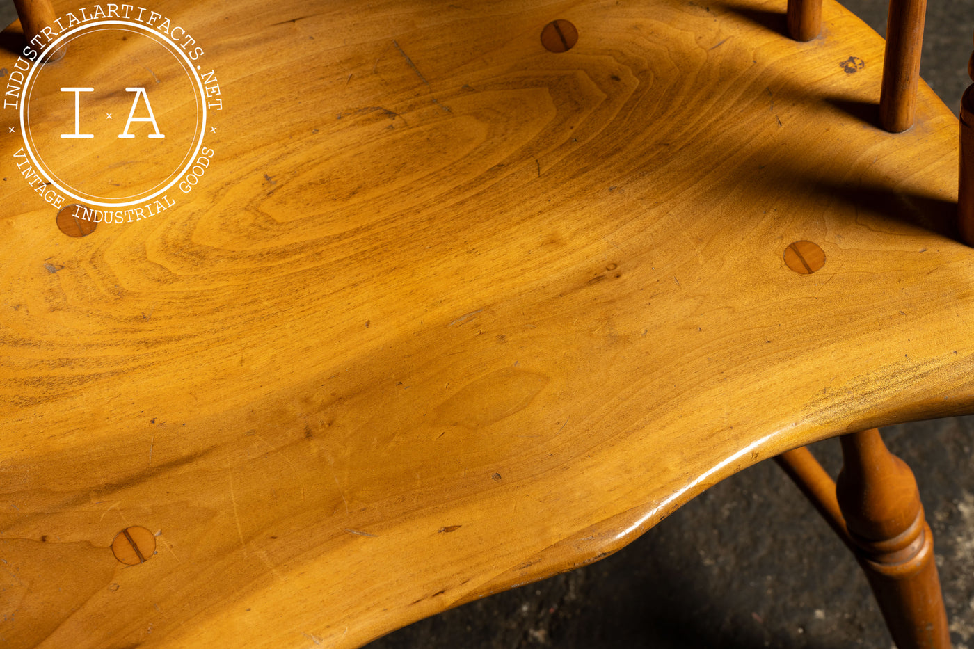 Vintage Maple Barrel Back Armchair