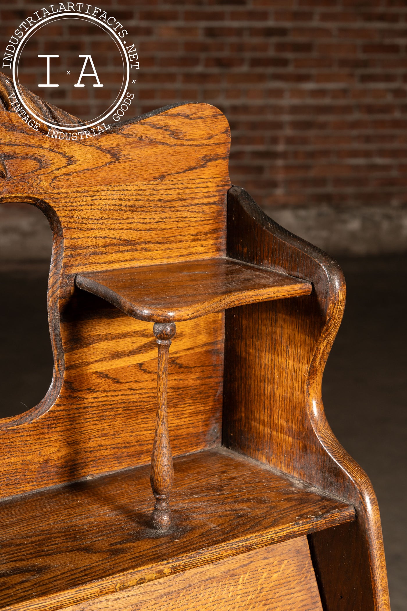 Early 20th Century Oak Drop-Front Secretary Desk