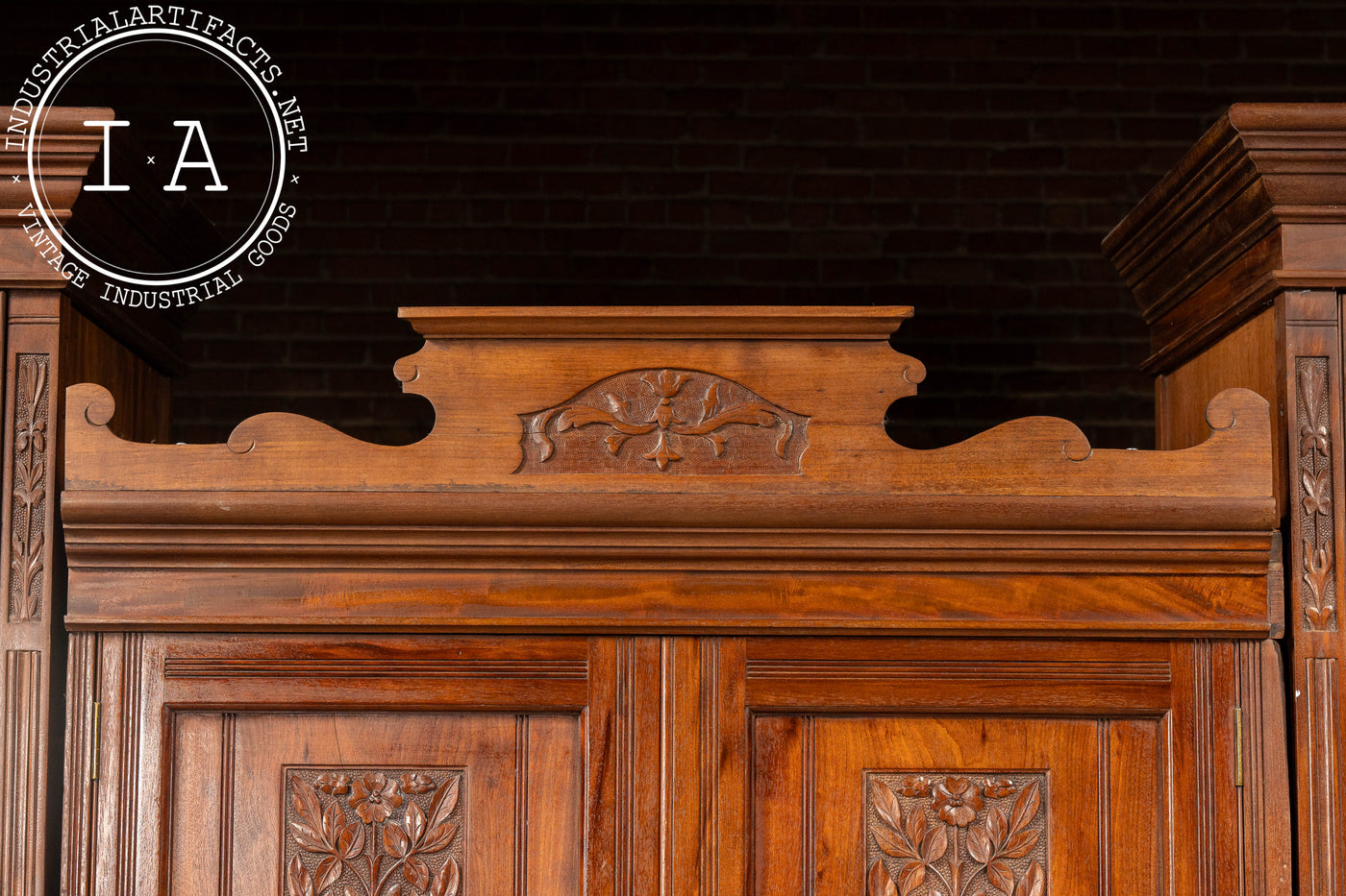 Late 19th Century Arts & Crafts 3-Section Cabinet by Edwards & Sons