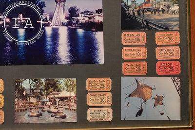 Vintage Riverview Park (Chicago) Amusement Park Collage with Tickets