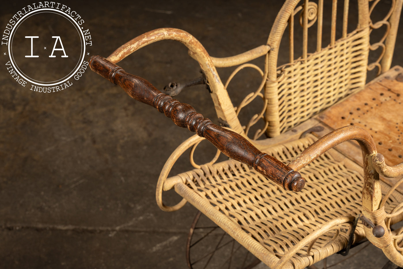 19th Century Victorian Wicker Baby Carriage