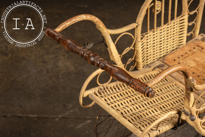 19th Century Victorian Wicker Baby Carriage
