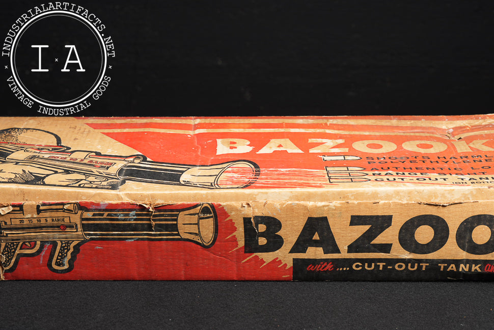 Vintage Cardstock and Plastic Toy Bazooka by Hillan