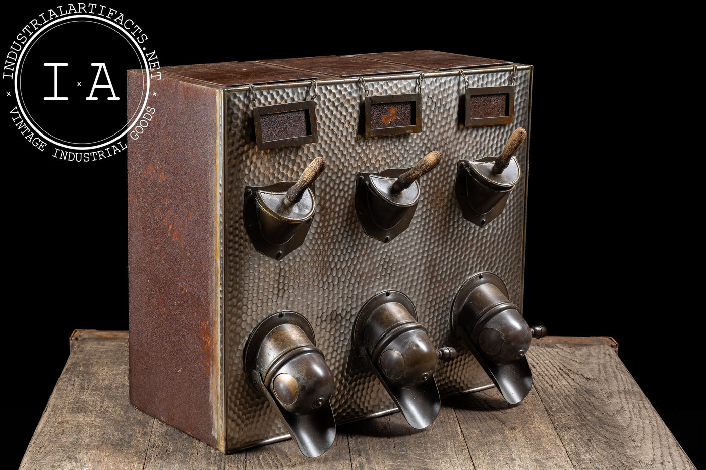 Antique Three-Option Coffee Bean Dispenser