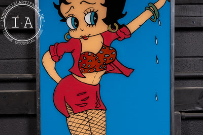 Betty Boop | Reverse On Glass Painting, Signed